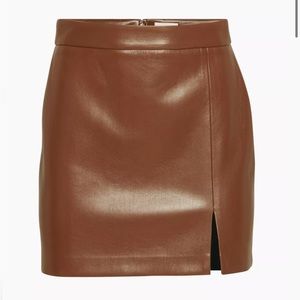 Aritzia Wilfred Patio Mini Skirt in Brown - Sz 8